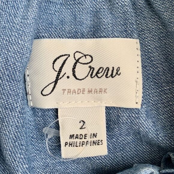 J.Crew Cotton Off Shoulder Elastic Waist Midi Summer Dress Size 2 - Picture 8 of 10